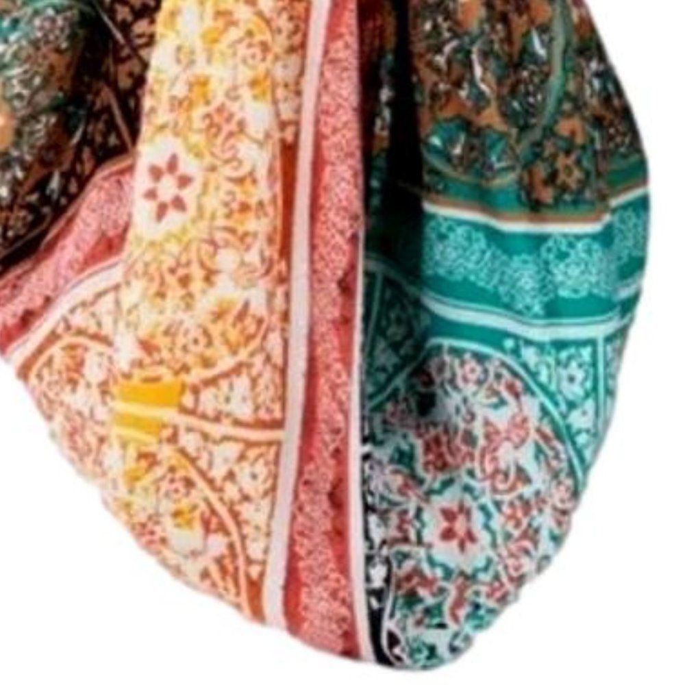 Handcrafted Bohemian Crossbody Bag ~ 100% Cotton ~ Zipper Closure ~ NEW - Picture 5 of 10